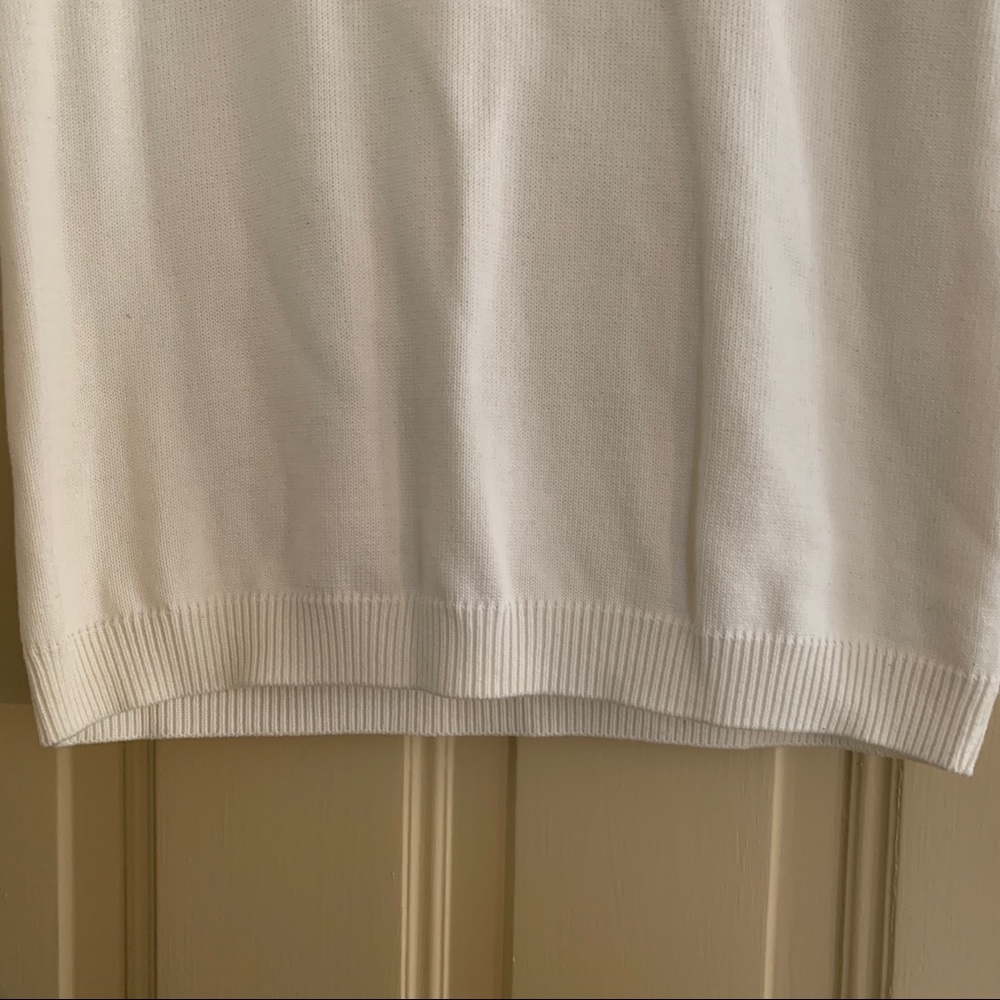 Vintage Cream Short Sleeve Cottagecore Floral Sweater SZ M - Picture 7 of 16